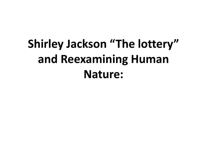 possibility evil shirley jackson 1 Question package title: the possibility of evil describe the setting the story takes place in a quaint town the place is very clean and well kept. possibility evil shirley jackson 1 Question package title: the possibility of evil describe the setting the story takes place in a quaint town the place is very clean and well kept.