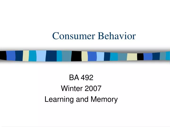 consumer behavior n.