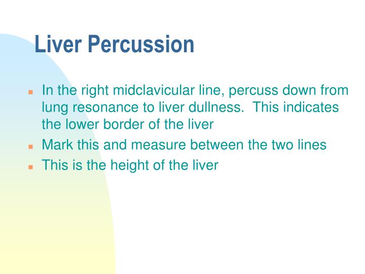 How To Percuss Liver