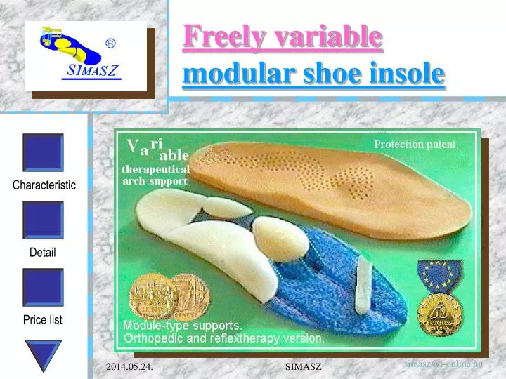 freely variable modular shoe insole n.