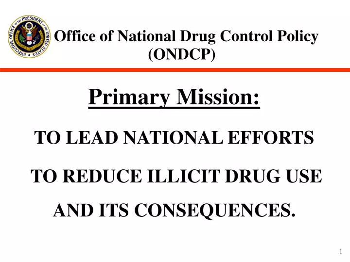 office of national drug control policy ondcp n.
