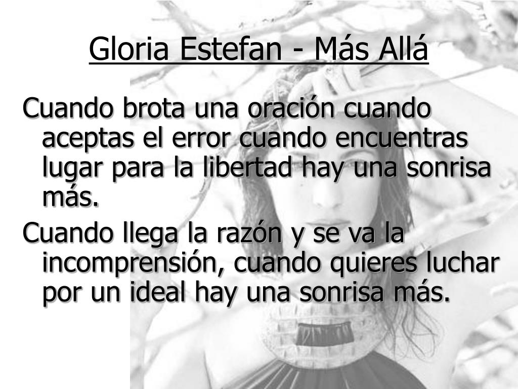 PPT - Gloria Estefan – Más Allá PowerPoint Presentation, free download -  ID:819428