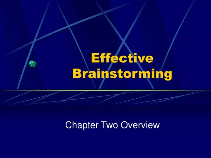 effective brainstorming n.
