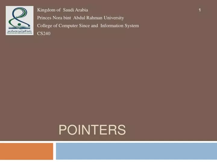 PPT - Pointers PowerPoint Presentation, free download - ID:819576
