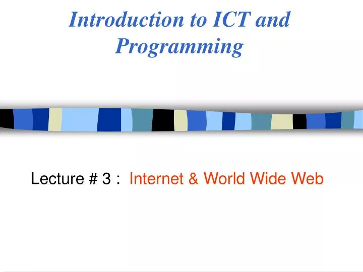 introduction to ict and programming n.