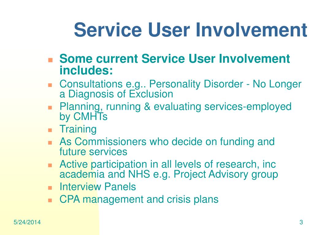 research on service user involvement