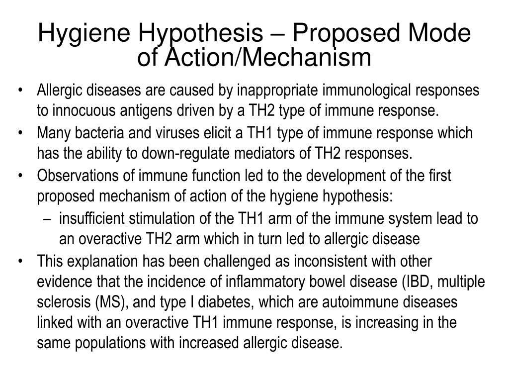 hygiene hypothesis science definition