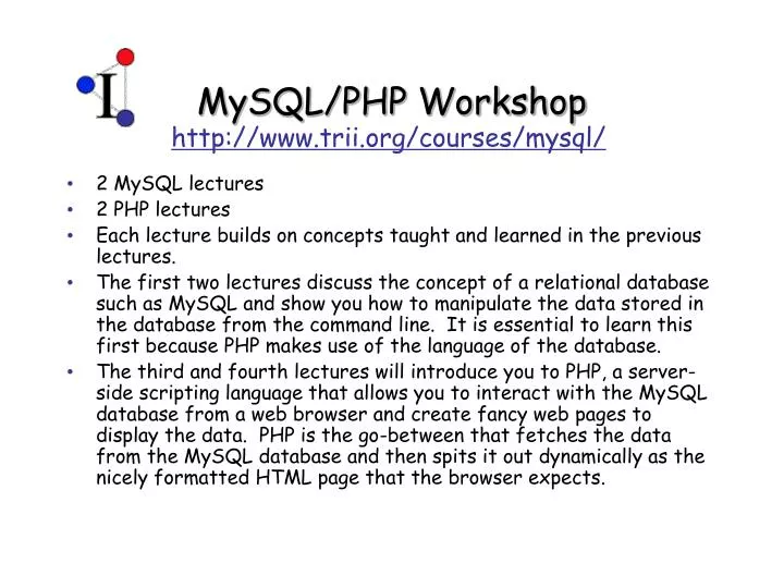 PPT - MySQL/PHP Workshop PowerPoint Presentation, free download - ID:820262