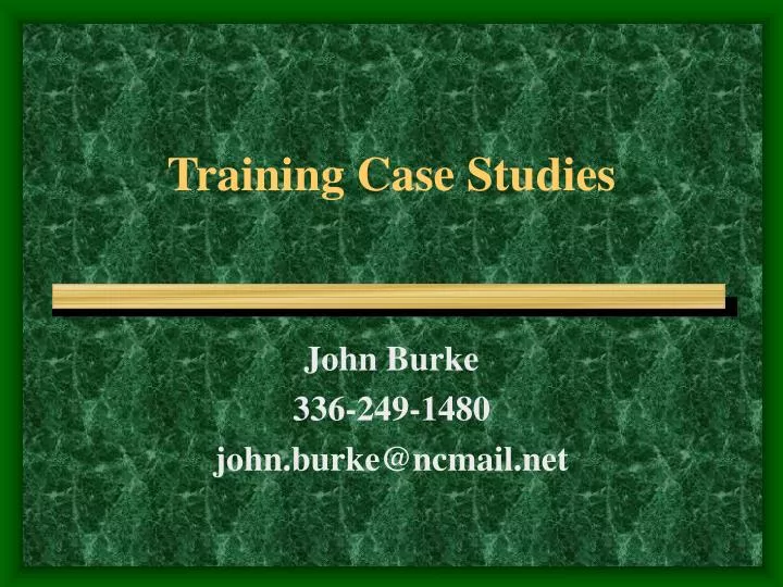 case study on importance of training
