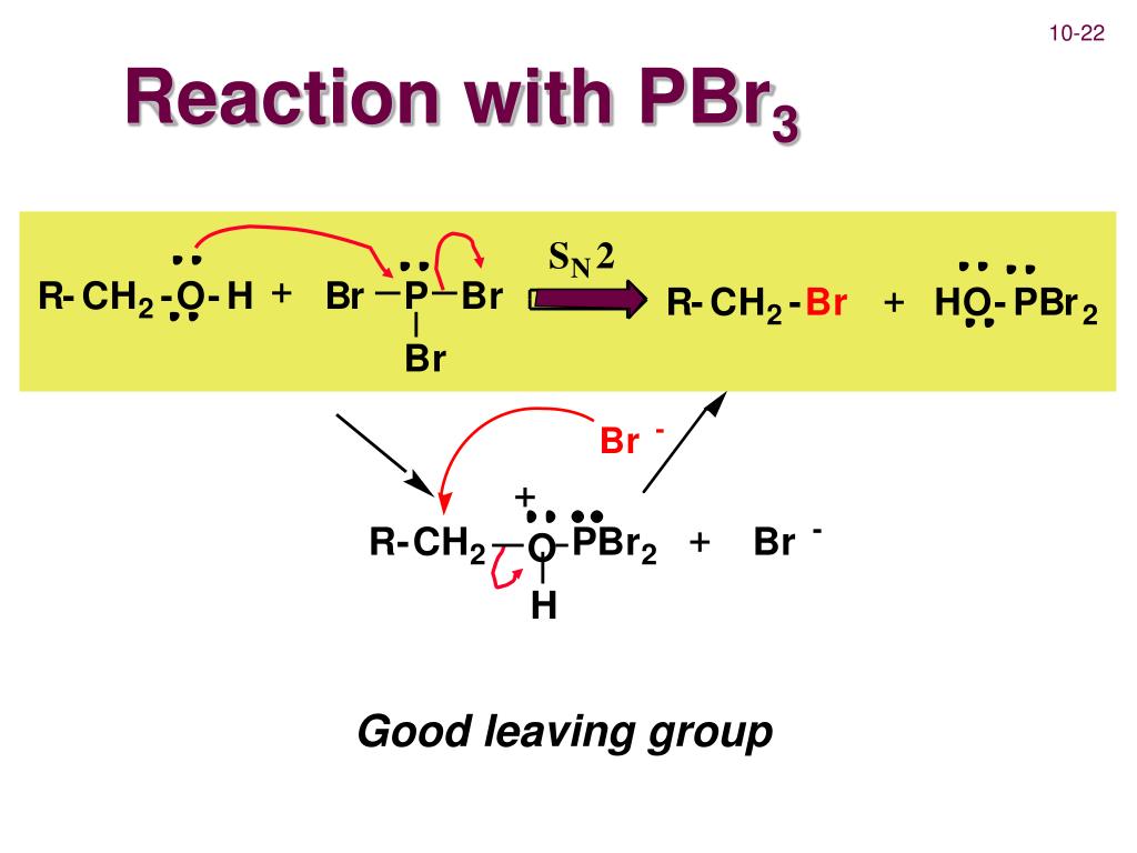 Reaction with PBr3.