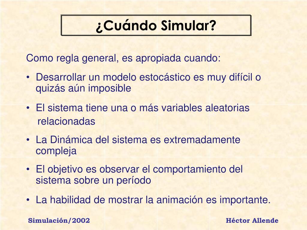 PPT - Capitulo 1 Simulación Discreta Estocástica PowerPoint Presentation -  ID:821120