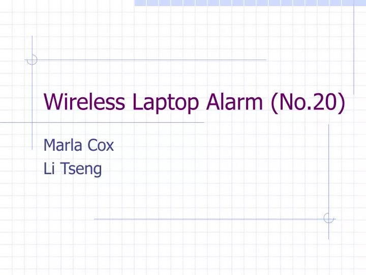 wireless laptop alarm no 20 n.