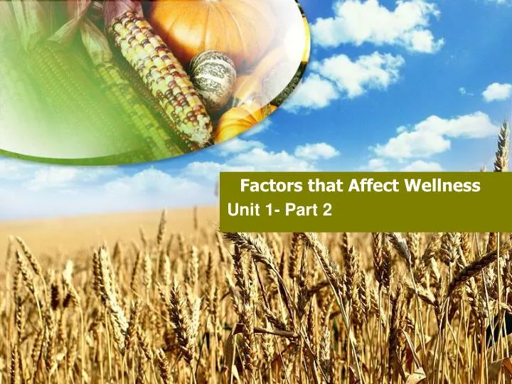 Factors That Affect Your Fitness Health And Wellness Are Called