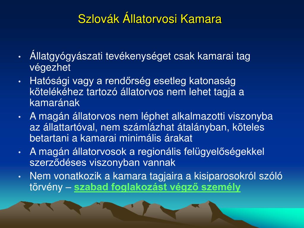 PPT - ÁLLATORVOSLÁS SZLOVÁKIÁBAN 1992-TŐL NAPJAINKIG PowerPoint  Presentation - ID:822405