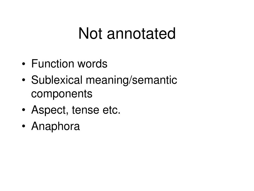 not annotated definition