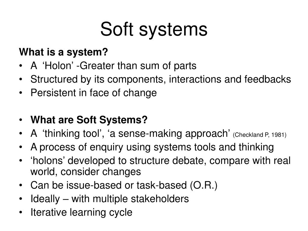 Ppt Soft Systems An Interdisciplinary Method Dr Karen Bowler Marine