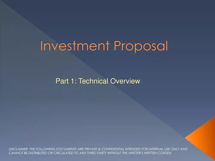 investment proposal presentation example