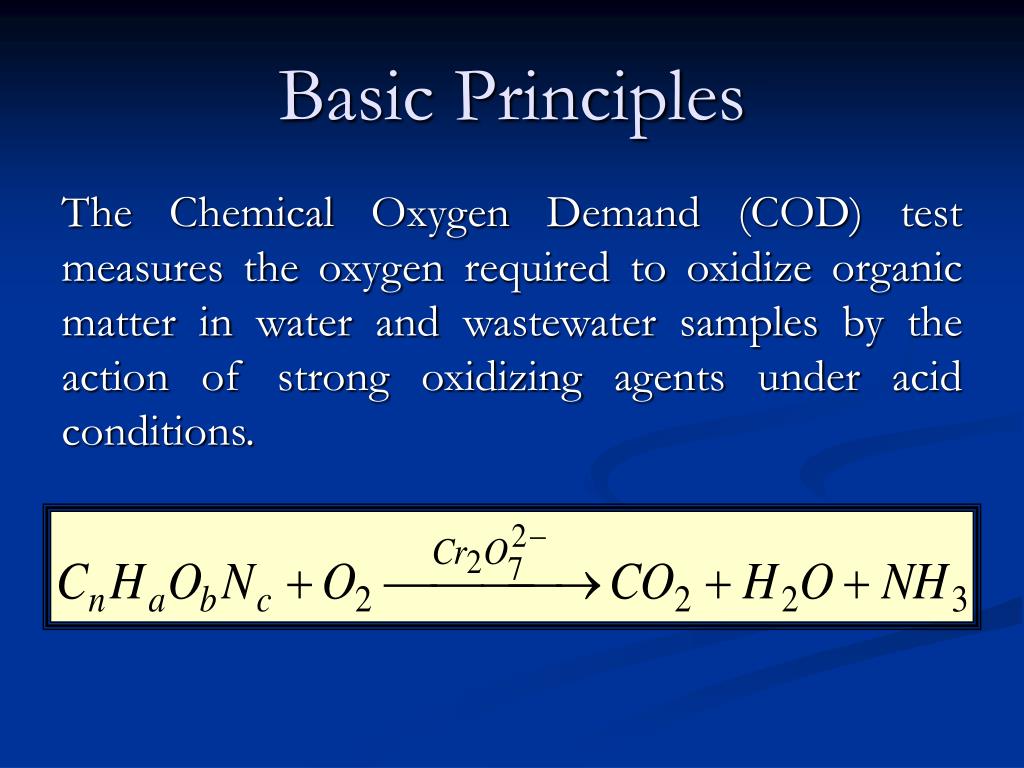 What Is Cod Chemical Oxygen Demand