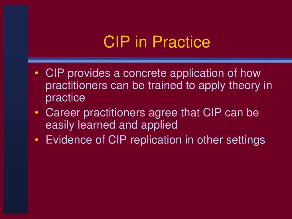 PPT What’s New with CIP? A 20Year Perspective of Cognitive