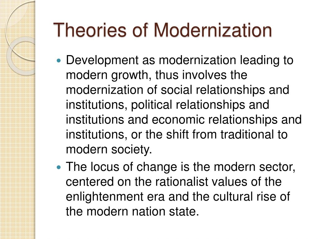 modernization theory case study