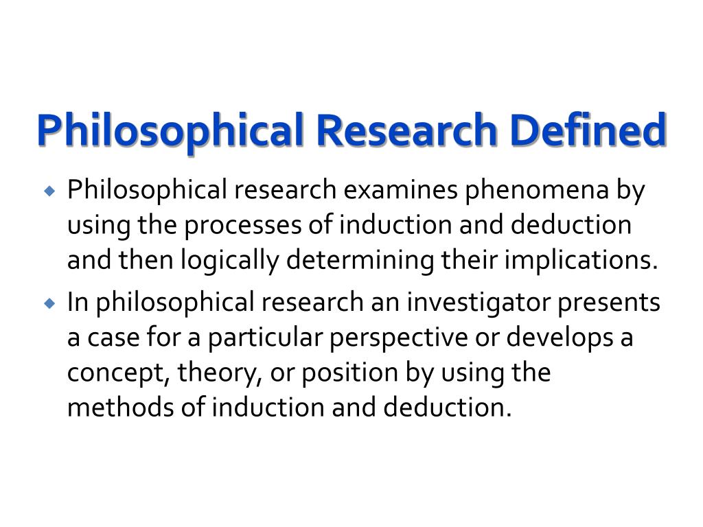 methods of research philosophical