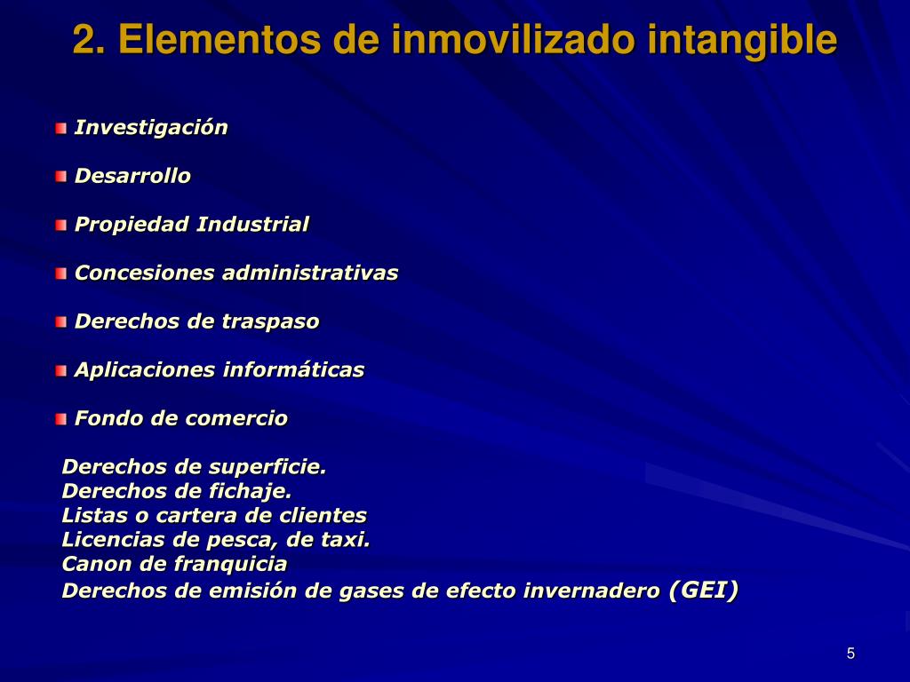 PPT - Tema 5: Inmovilizado Intangible PowerPoint Presentation, free  download - ID:824189
