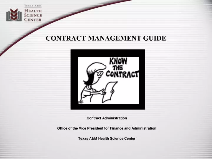 PPT - CONTRACT MANAGEMENT GUIDE PowerPoint Presentation, free download ...