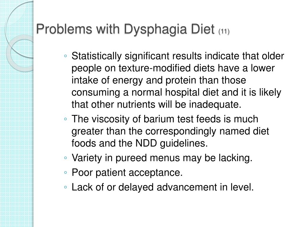 National Dysphagia Diet Levels Chart
