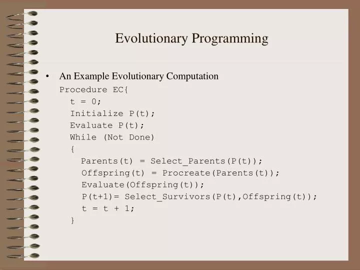 PPT - Evolutionary Programming PowerPoint Presentation, free download ...