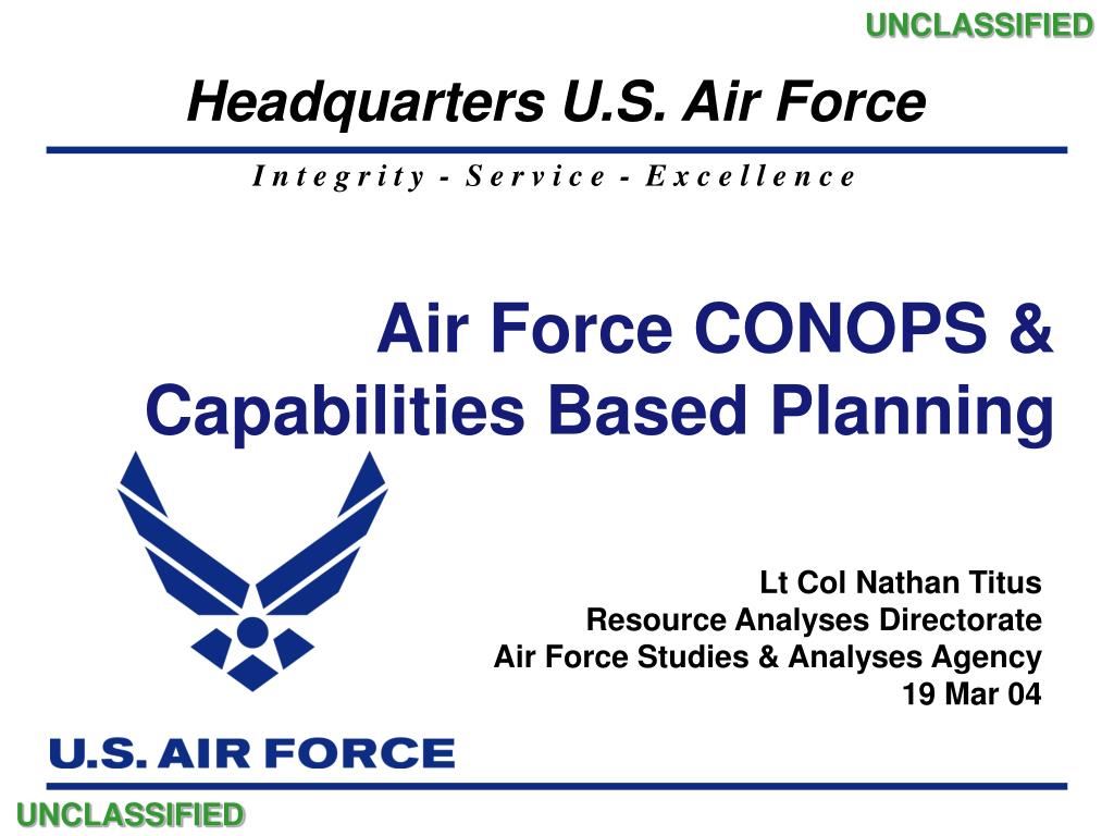 PPT - Air Force CONOPS & Capabilities Based Planning PowerPoint Within Air Force Powerpoint Template