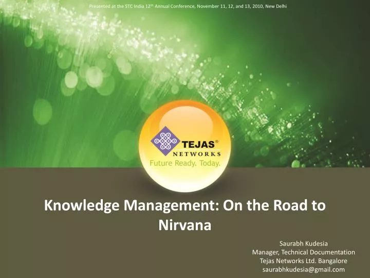 knowledge management on the road to nirvana n.