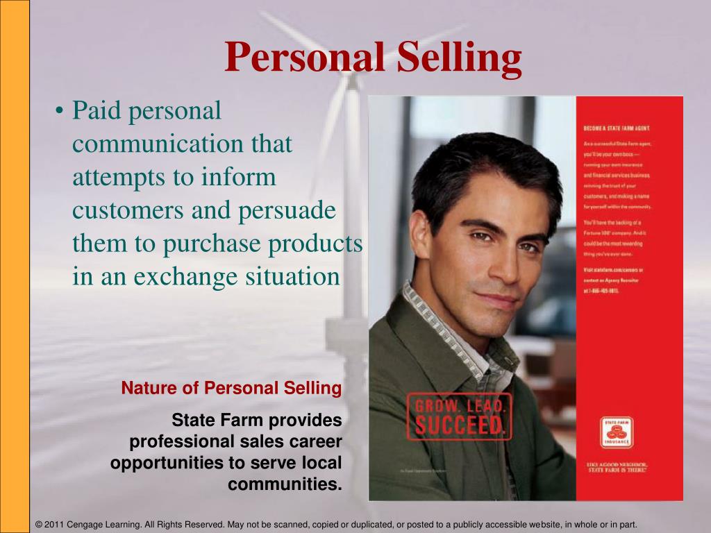 personal selling example presentation