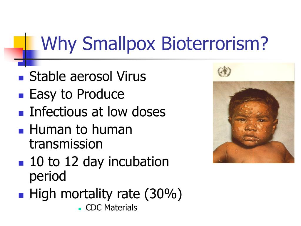 PPT - Why Smallpox Bioterrorism? PowerPoint Presentation, free download -  ID:828534