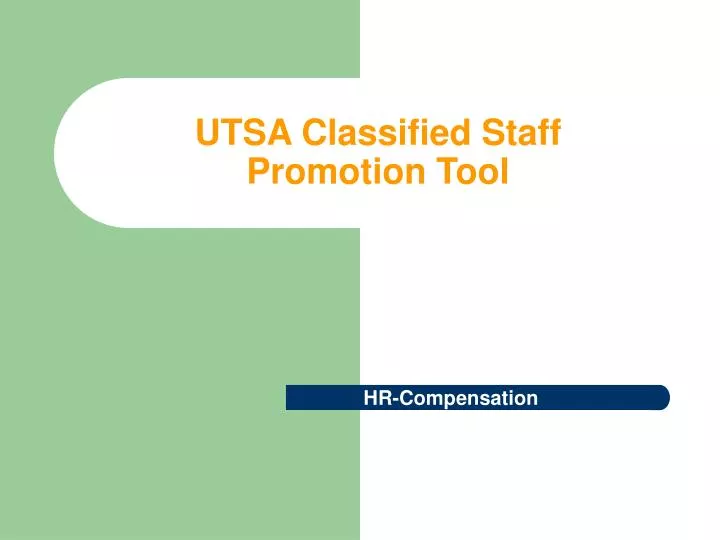utsa classified staff promotion tool n.