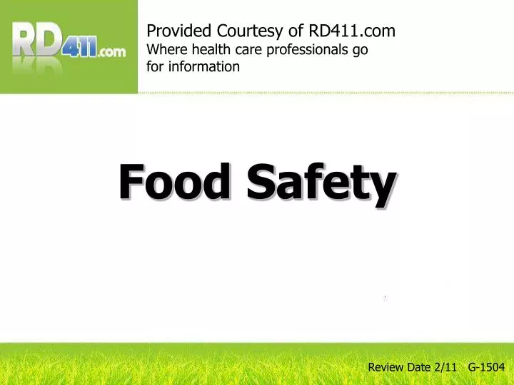 PPT Food Safety PowerPoint Presentation, free download ID828902