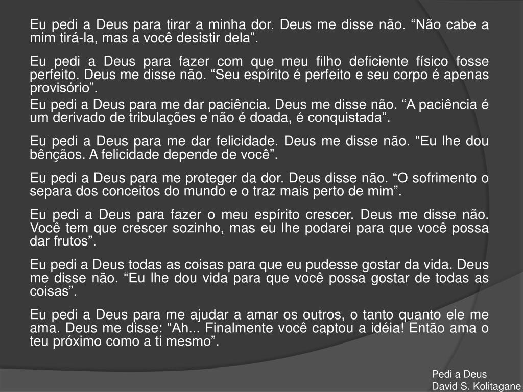 PPT - “Ame a teu próximo como a ti mesmo e não faça aos outros o que não  quer que façam contigo”. PowerPoint Presentation - ID:2259230