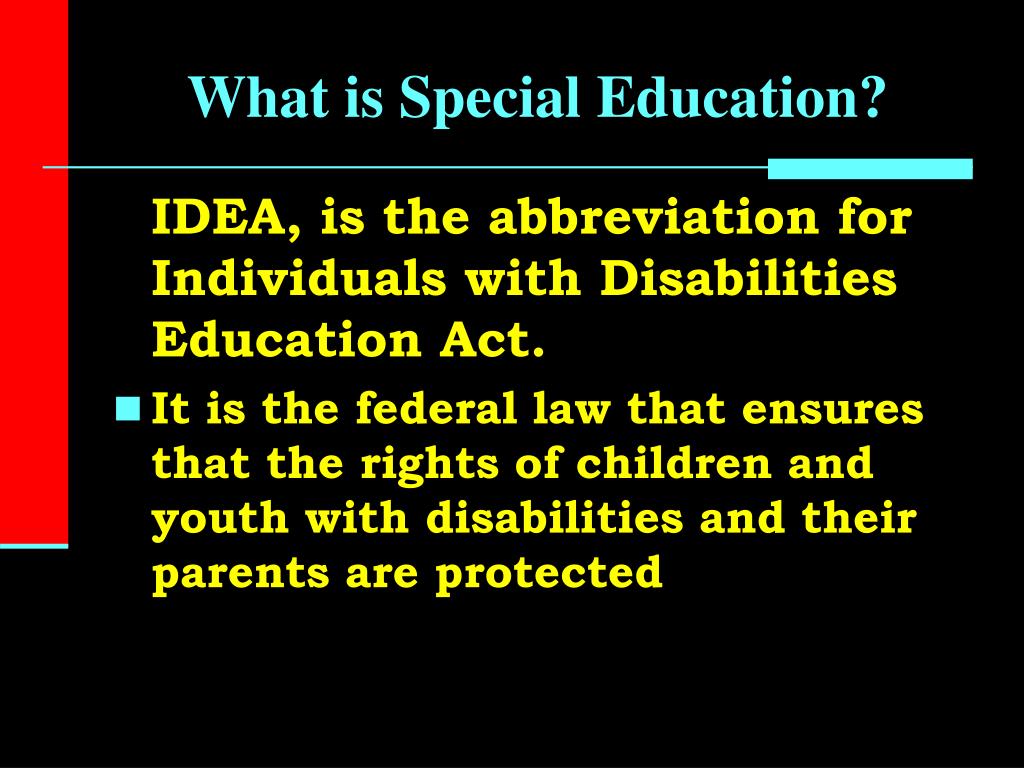 idea definition of special education