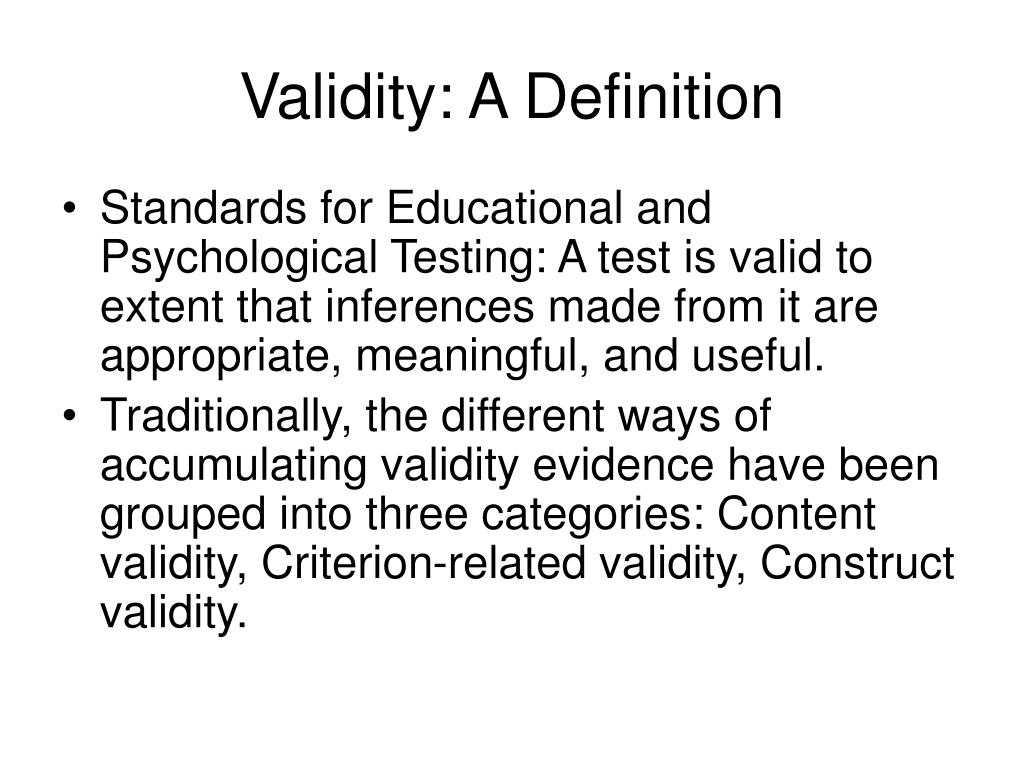 content validity definition in education
