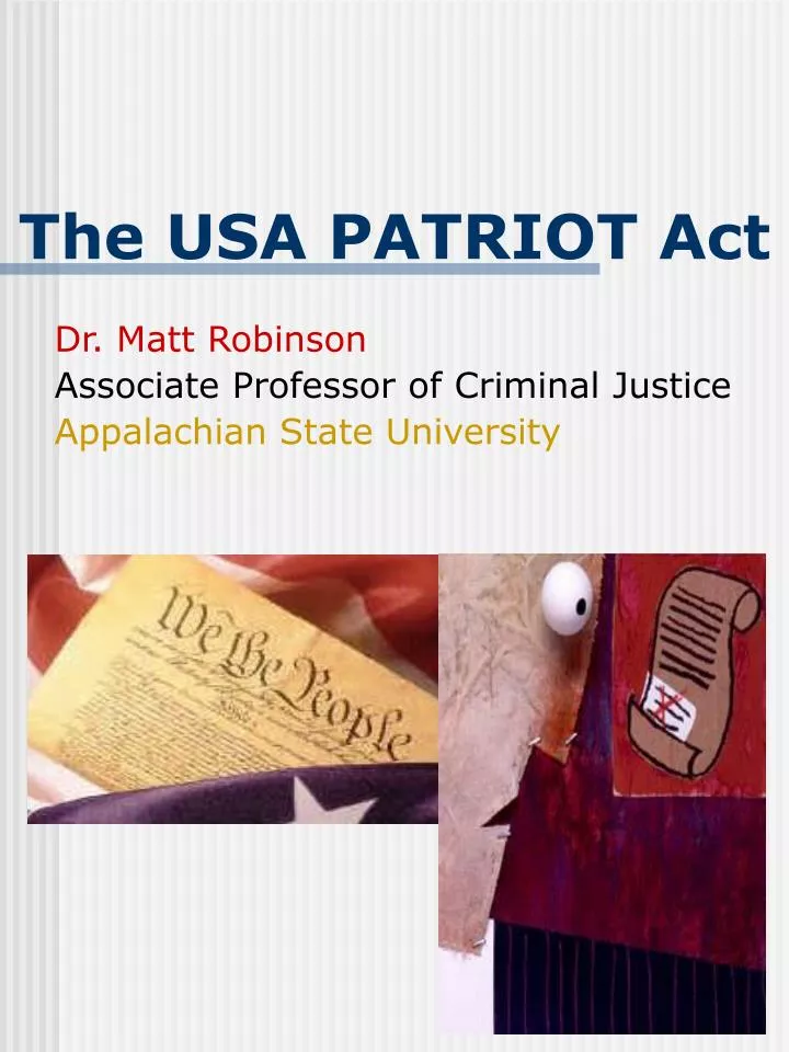 usa patriot act powerpoint presentation