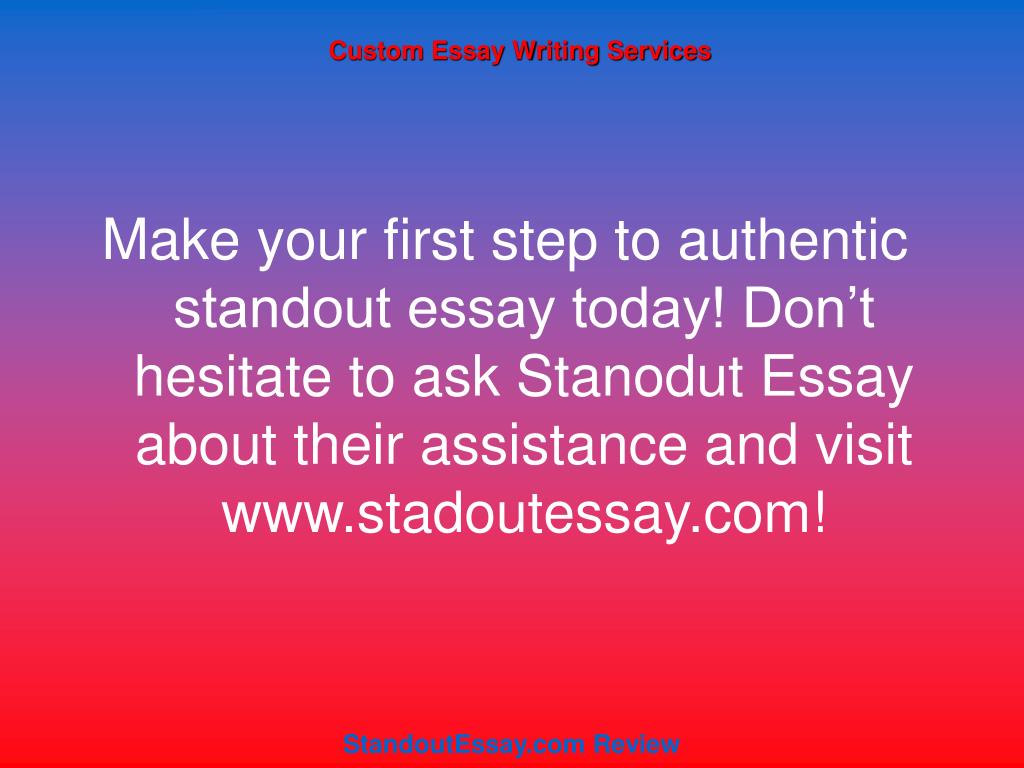 Standout essays writing service