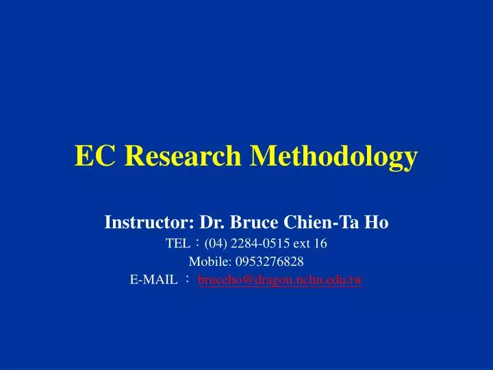 ec research methodology n.