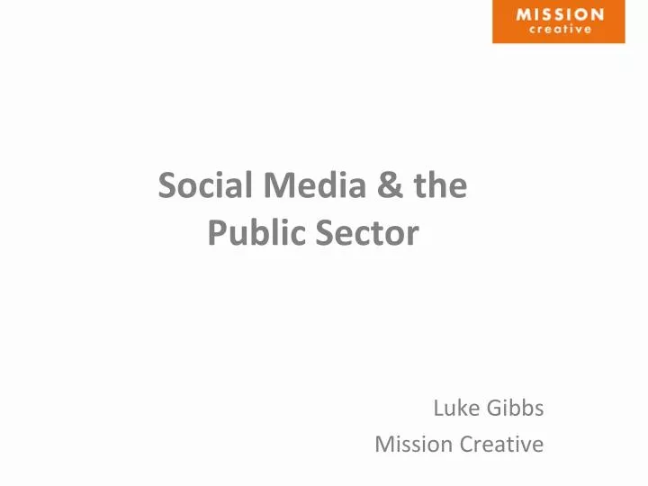 social media the public sector n.
