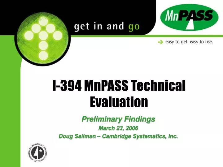 i 394 mnpass technical evaluation n.