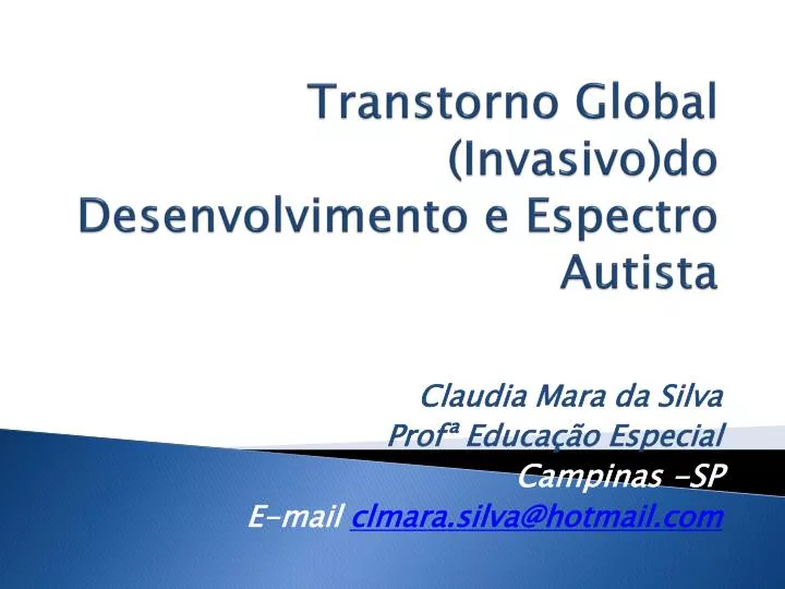 transtorno global invasivo do desenvolvimento e espectro autista n.