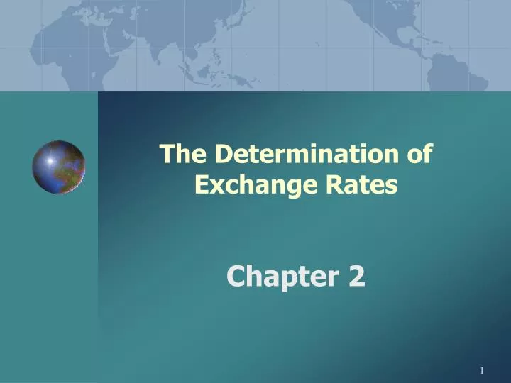 the determination of exchange rates n.
