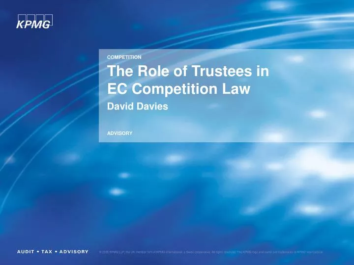 the role of trustees in ec competition law n.
