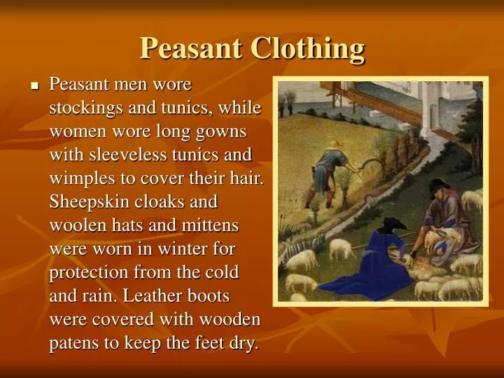 peasant clothing n.