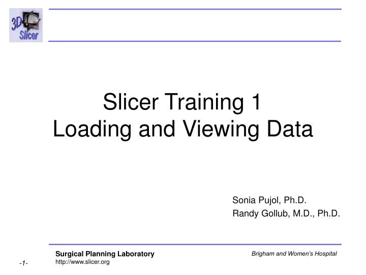 slicer training 1 loading and viewing data n.