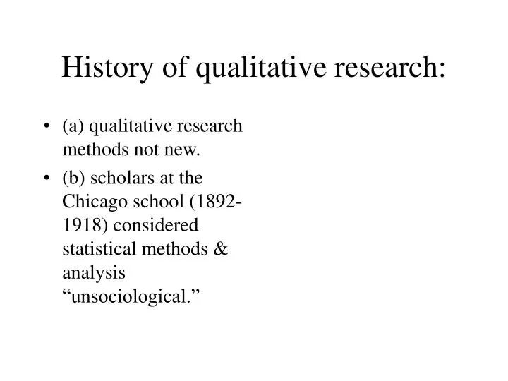 qualitative research history