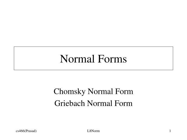normal forms n.